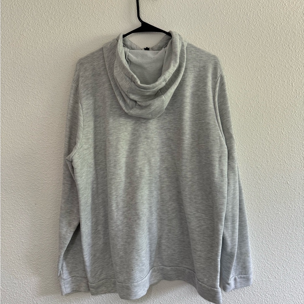 Nike Light Gray Hoodie with Black Logo - Picture 2 of 2
